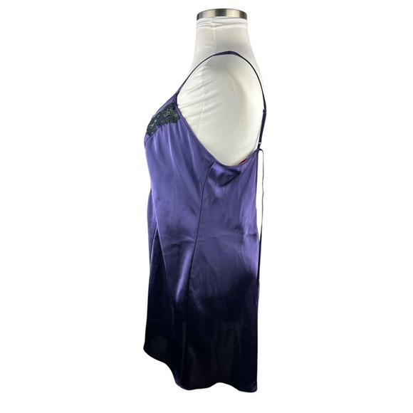 Cacique Satin Sleep Slip Dress Lingerie Chemise Purple Nighty Plus Size 18/20 - Picture 5 of 16